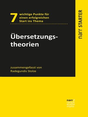 cover image of Übersetzungstheorien